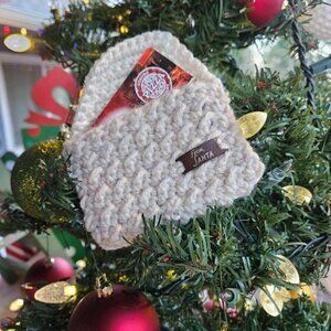 Lot of 8 Crochet Gift Card Ornaments- From Santa